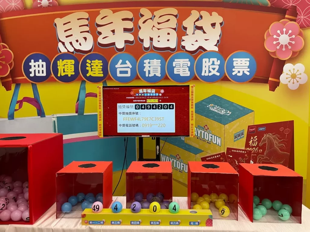 百元搏好運成真!萊爾富開出2張台積電股票 又開出統一發票20萬頭獎!