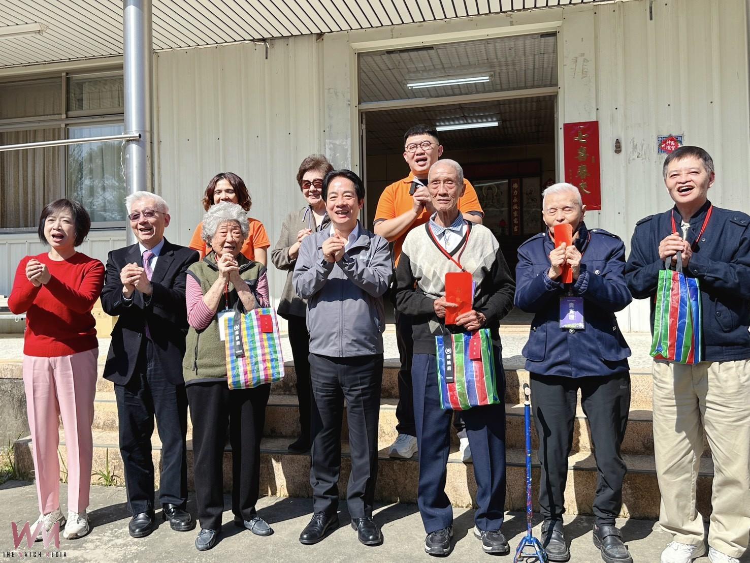 寒冬助老 賴清德深入台中山區陪圍爐 百歲魔術爺 九旬嬤紅龜粿為獨老添年味 - https://www.watchmedia01.com