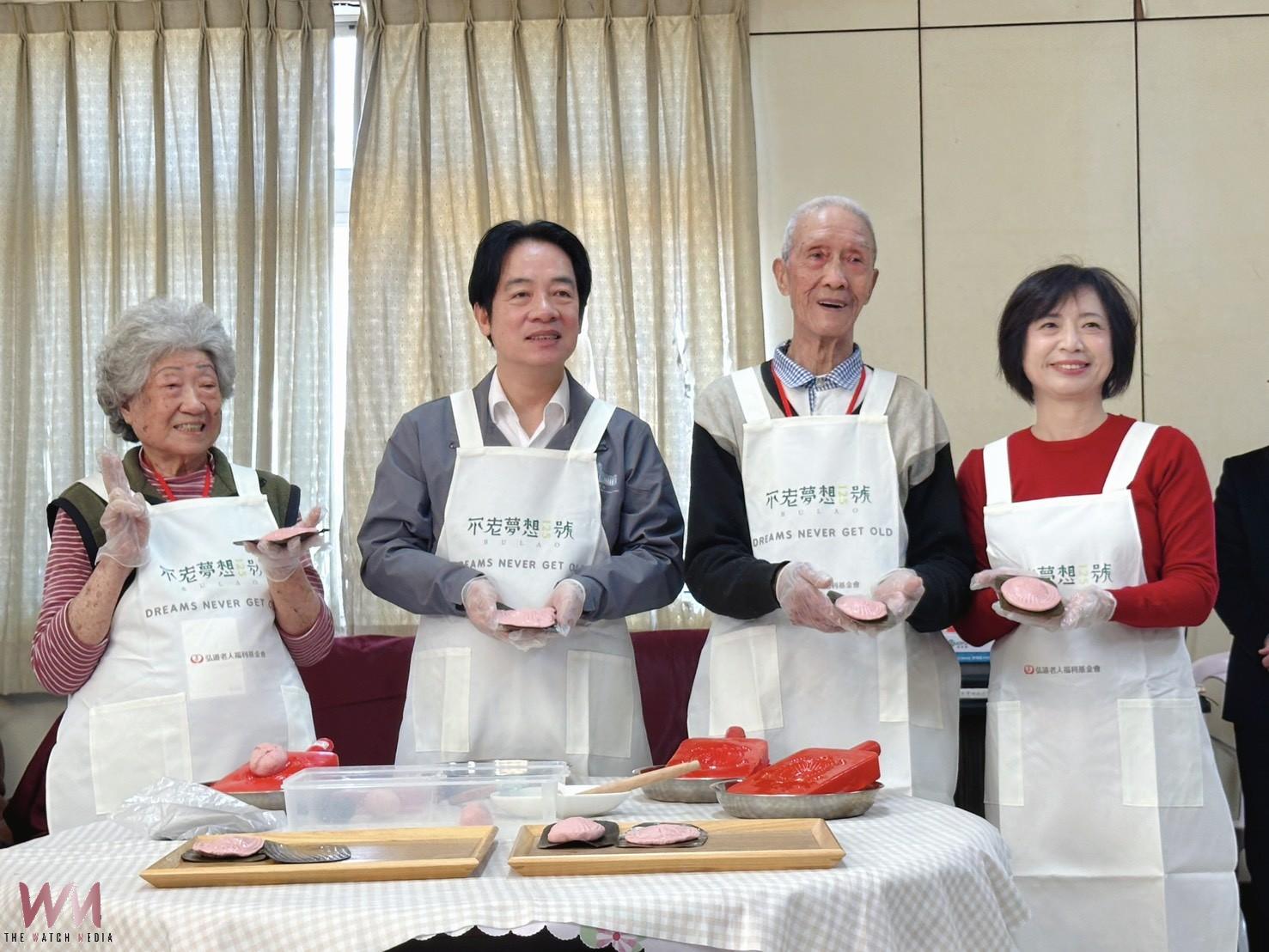 寒冬助老 賴清德深入台中山區陪圍爐 百歲魔術爺 九旬嬤紅龜粿為獨老添年味 - https://www.watchmedia01.com