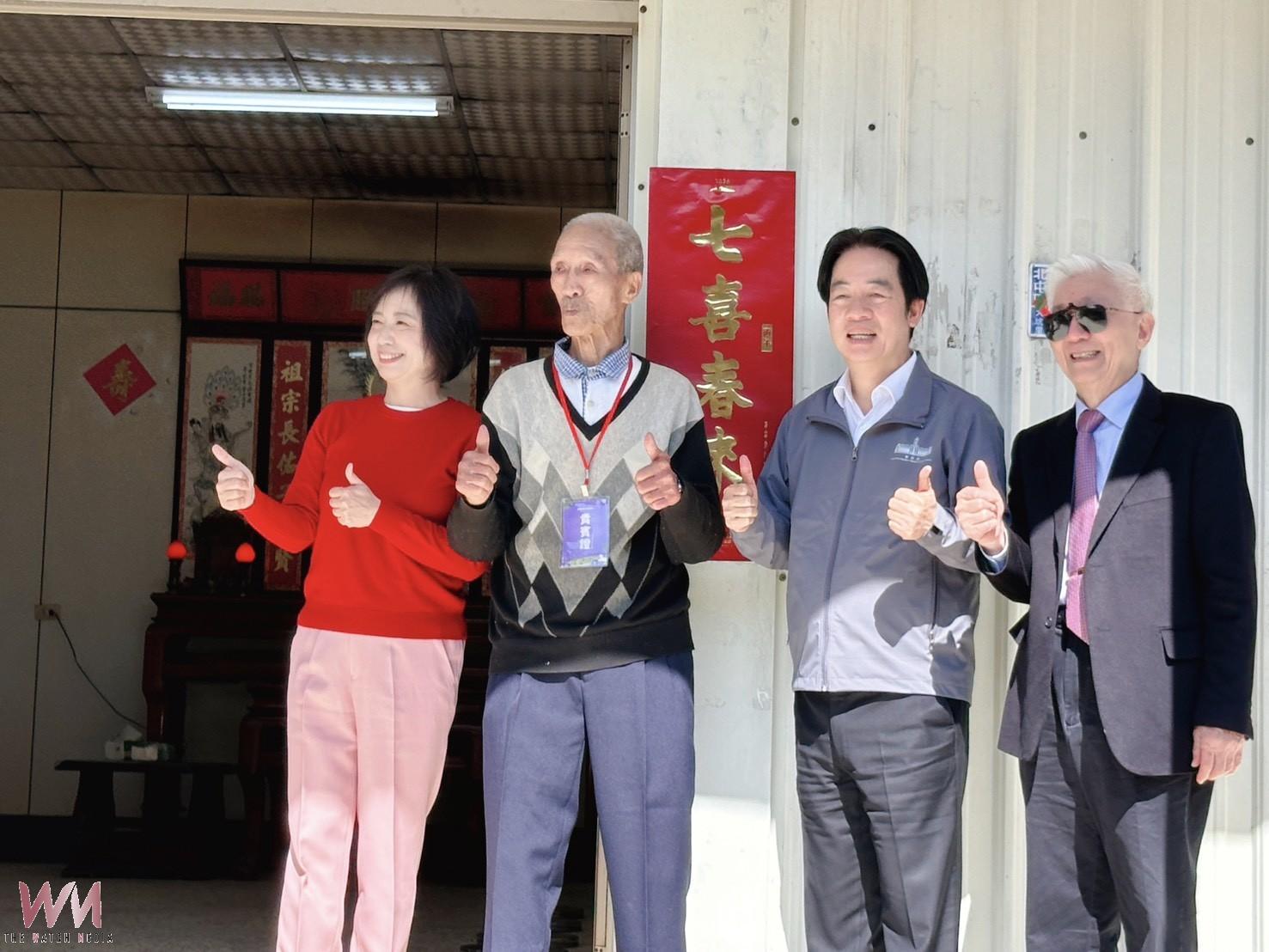 寒冬助老 賴清德深入台中山區陪圍爐 百歲魔術爺 九旬嬤紅龜粿為獨老添年味 - https://www.watchmedia01.com
