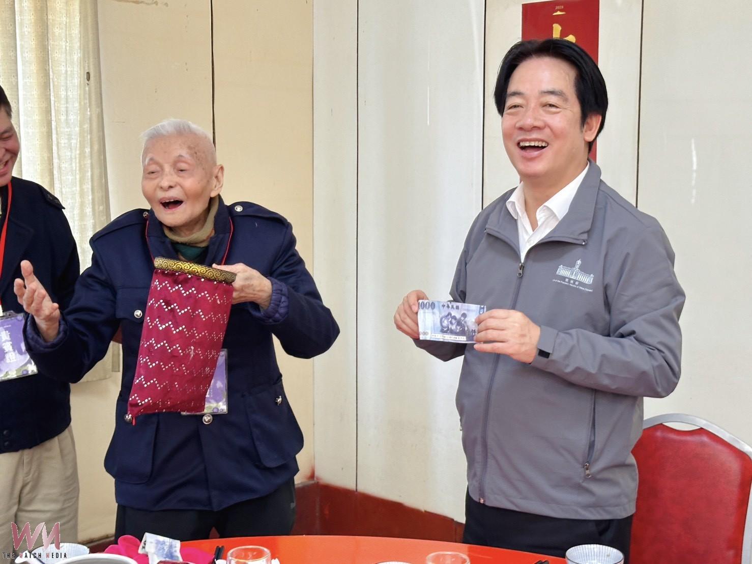 寒冬助老 賴清德深入台中山區陪圍爐 百歲魔術爺 九旬嬤紅龜粿為獨老添年味 - https://www.watchmedia01.com