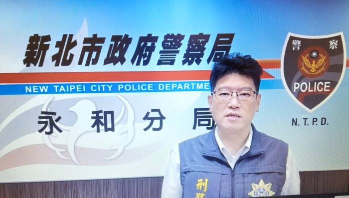 假競技真賭博 永和警破獲德州撲克賭場逮23人 40 《圖說》偵查隊長賴陽壬說明案由。〈永和分局提供〉