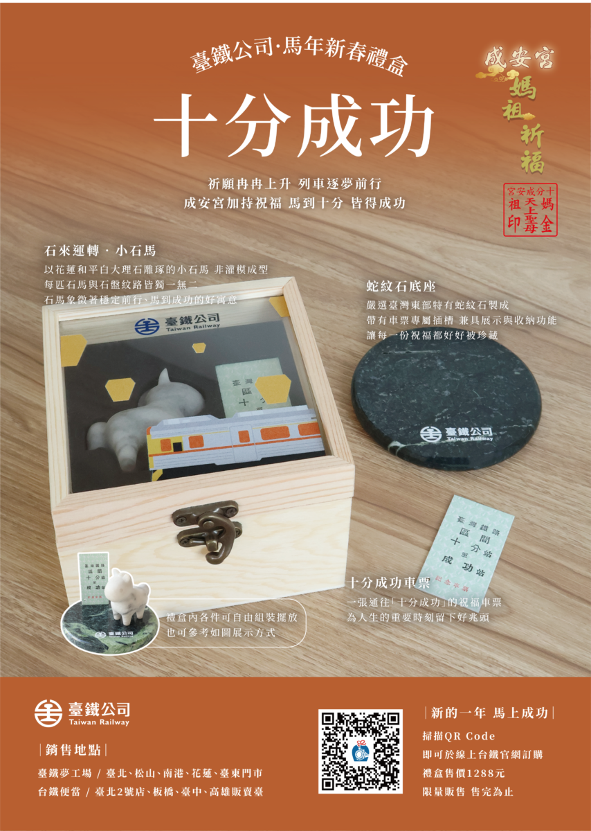 ▲2026台鐵十分成功禮盒設計檔～成安宮LOGO版。