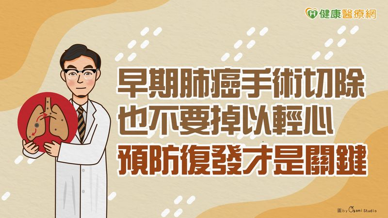 早期肺癌手術切除也不要掉以輕心 預防復發才是關鍵