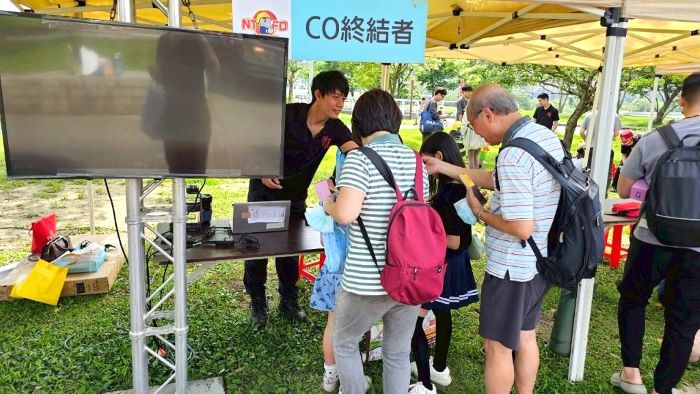 熱水器通風不良釀中毒 侯:五要原則遠離危險 50 《圖說》活動設攤宣導。〈消防局提供〉