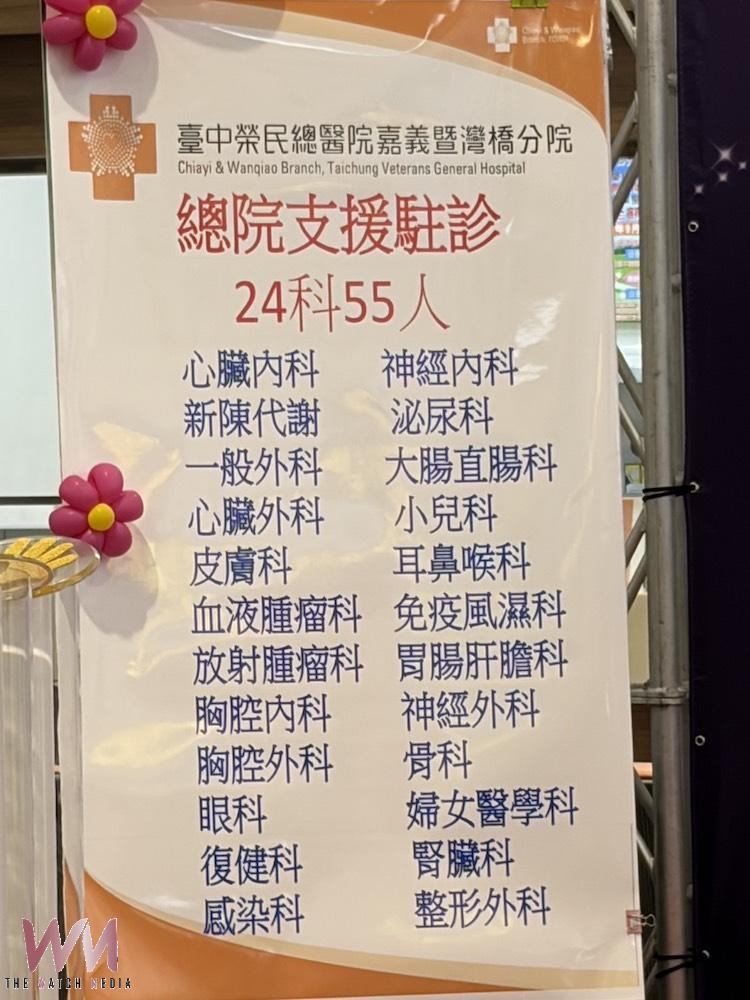 台中榮民總院將支援駐診嘉義分院的24科別。(圖/記者陳惲朋攝)