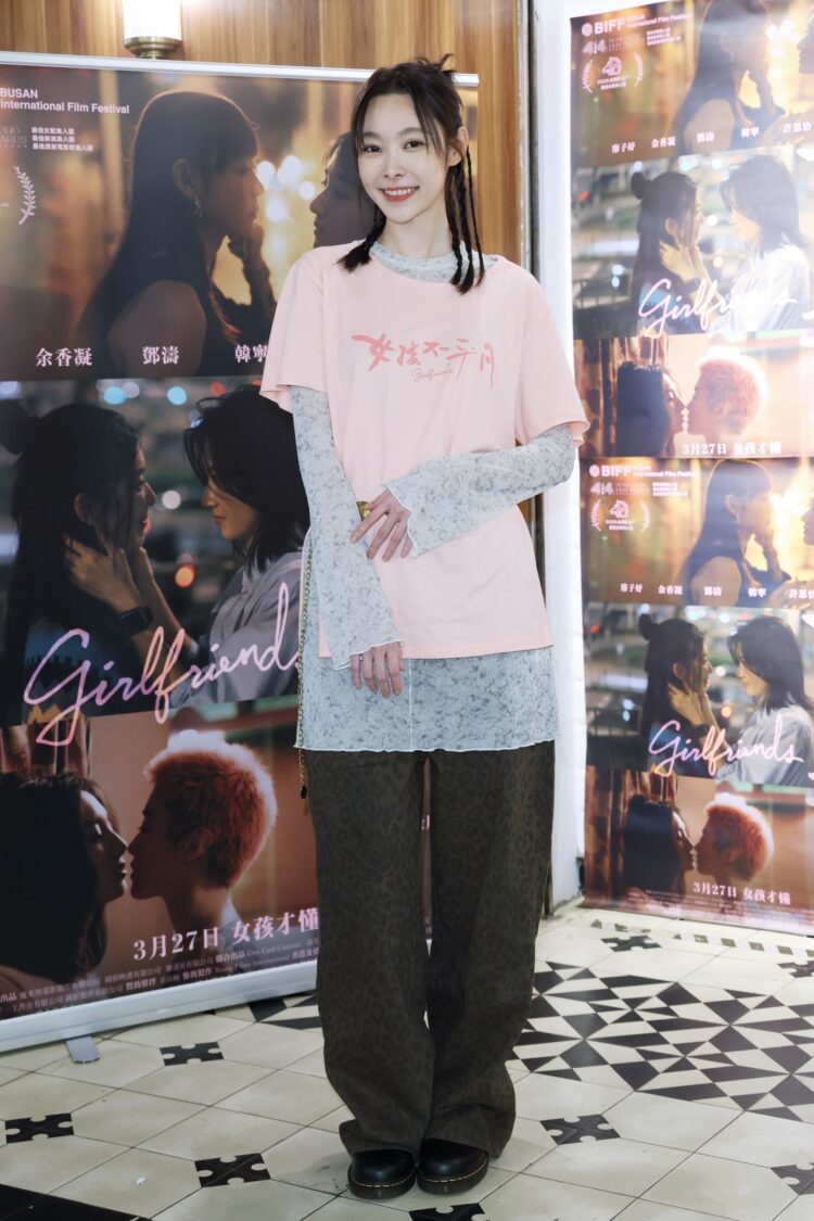 澳門新秀劉漪琳首次來台為電影「女孩不平凡」展開宣傳工作。(圖/東哥 攝)