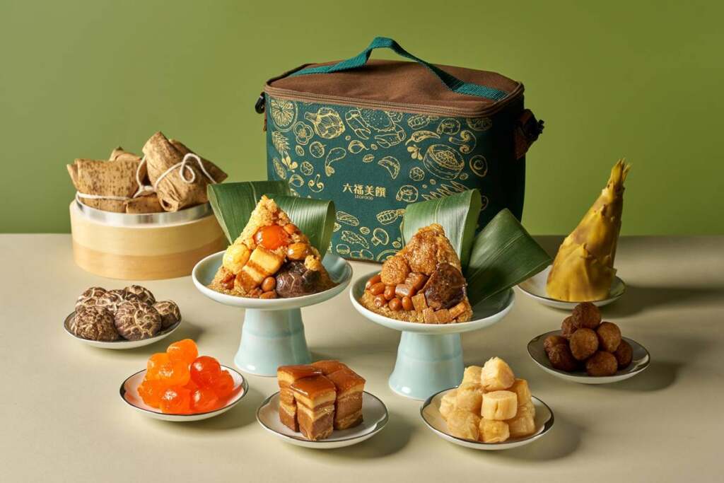 ▲六福旅遊集團端午禮盒奢華登場，龍王極品鮑魚粽領銜搶攻高端送禮市場。