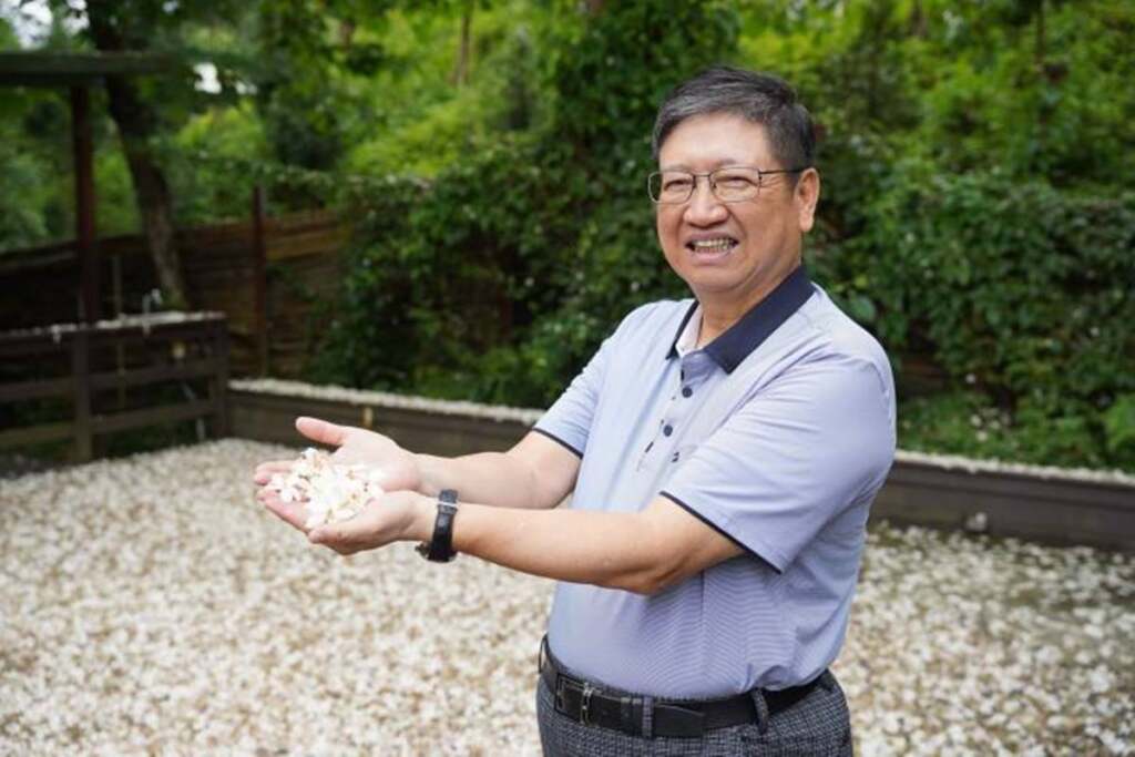 ▲新竹縣長楊文科邀民眾到新竹縣賞桐花。