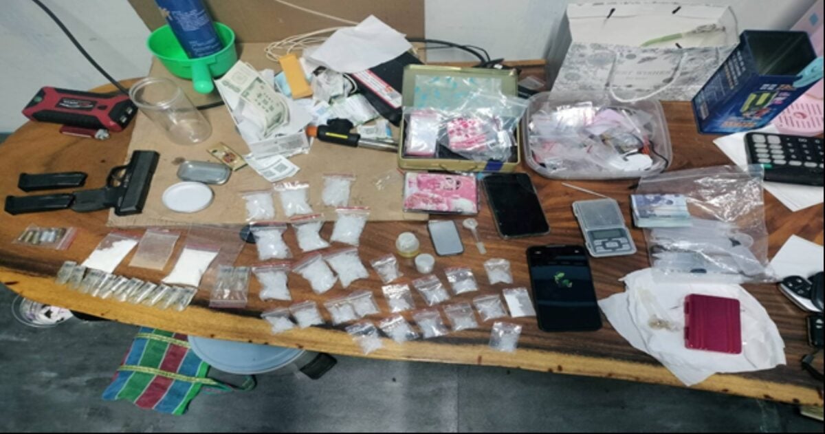 ▲中警三分局掃毒專案期間展現強勢執法鐵腕,起獲大批毒品與分裝工具斬斷「喪屍」毒脈。