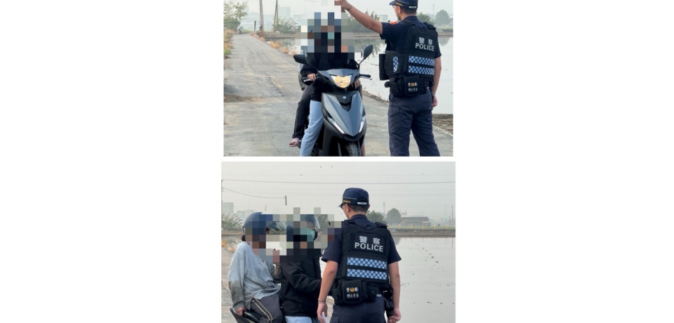 迷途婦人徘徊產業道路 大埤暖警耐心守護助返家