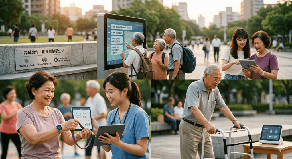 2026銀髮產業五大核心趨勢。 (來源:AI製圖)