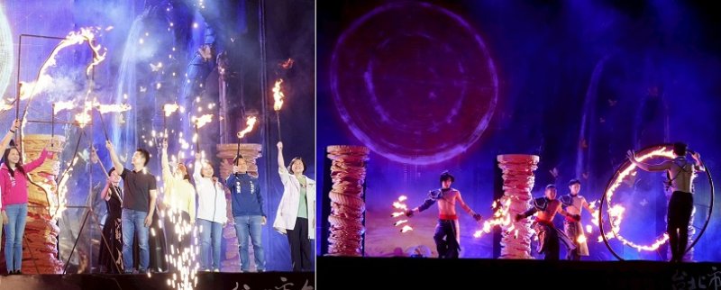 「即將成真火舞團」精彩演出！蔣萬安：今年「文化就在巷子裡」120場次演出將在12個行政區綻放
