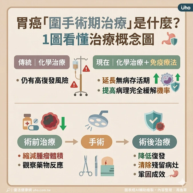 圍手術期治療用於胃癌