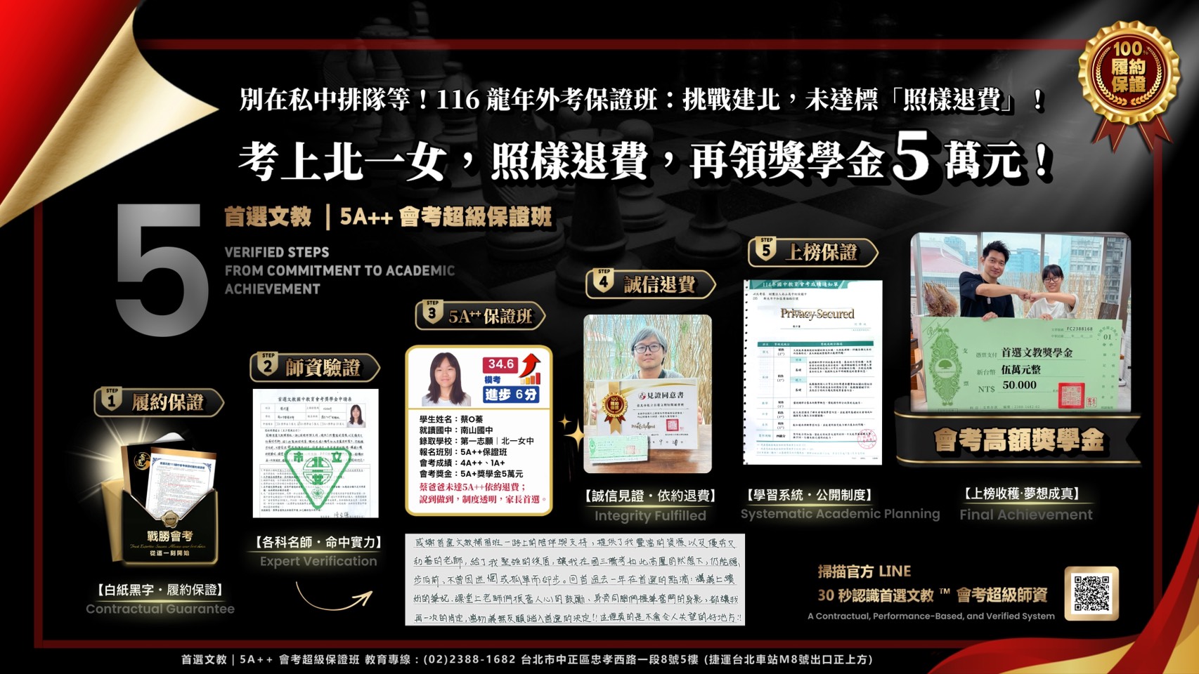 龍年海嘯來襲!「補教界台積電」首選文教5A++會考保證班啟動「會考進步製造機」7月4日磅礡登場 - https://www.watchmedia01.com
