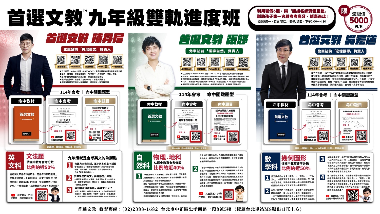 龍年海嘯來襲!「補教界台積電」首選文教5A++會考保證班啟動「會考進步製造機」7月4日磅礡登場 - https://www.watchmedia01.com