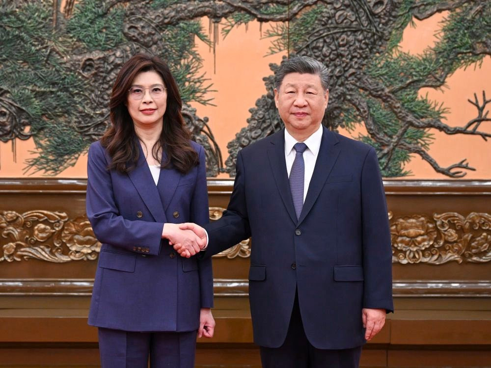 中國國民黨黨主席鄭麗文（左）與中國國家主席習近平（右）。（圖／資料照片，圖源：翻攝自今日海峽Facebook）