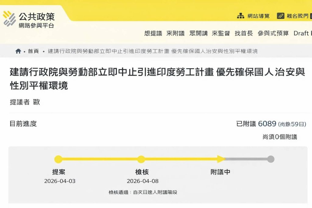 印度移工來台政策引發討論,勞動部提出3點回應 勞動部回應印度移工來台政策,表示將從產業需求、國人關切與配套完整性三方面審慎評估