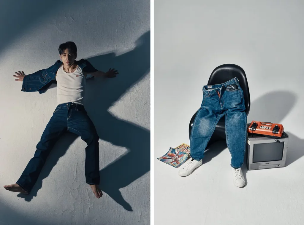 紅標基本直筒褲、RED LABEL 365系列穿搭示範