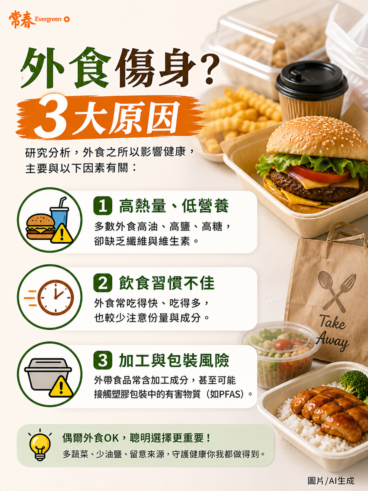 外食恐讓人加速老化！研究：連運動效果都被抵銷