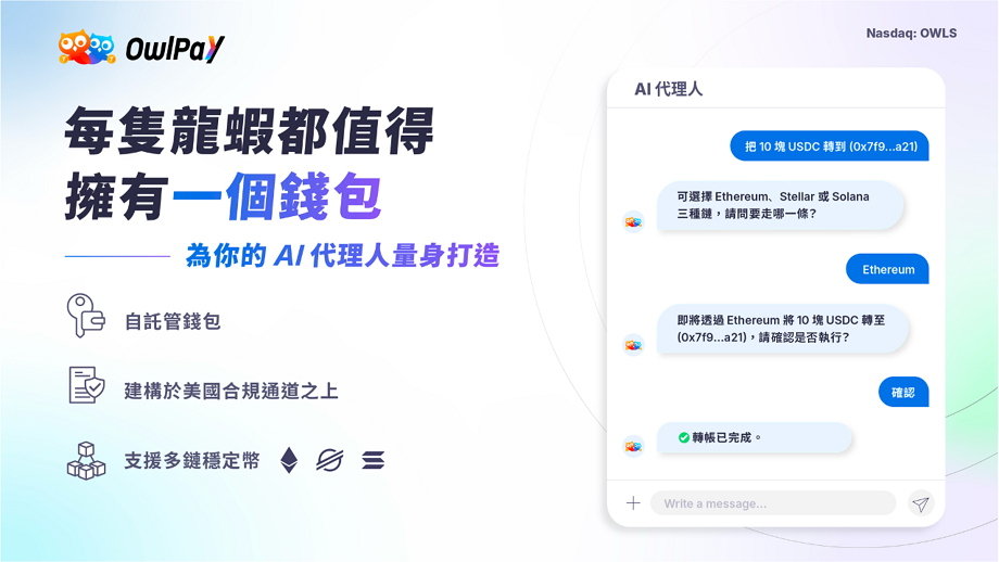 ▲奧丁丁推出 AI 代理錢包,專為 AI 自主支付而生,以合規通道為基礎,讓 AI 代表用戶收付款項、管理資金。
