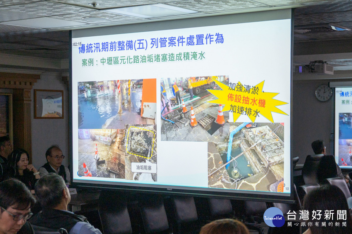 市府持續加強巡查、清淤及跨機關協調，全力降低積淹水風險。