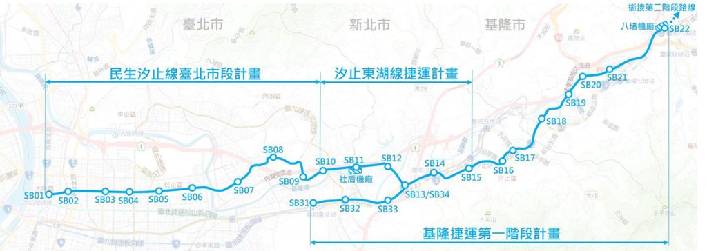 幕僚長圖二 基隆捷運路網圖