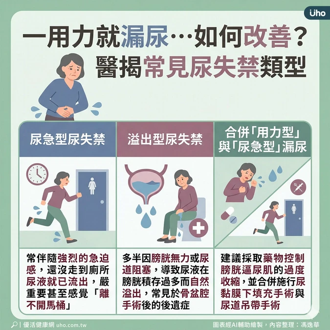 其他常見的尿失禁類型