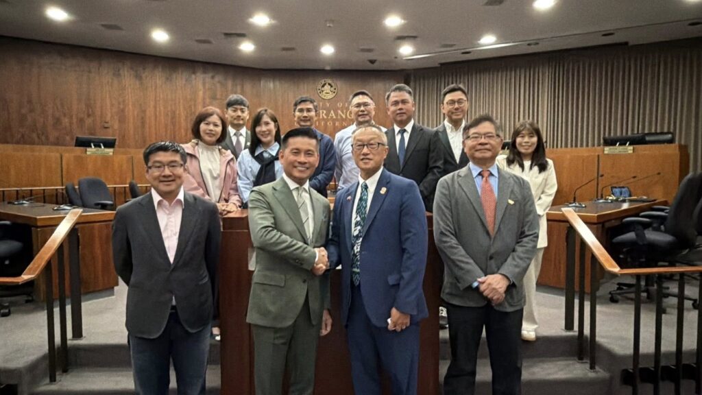 台北市議會議長戴錫欽率團訪問美國加州托倫斯市。(圖/戴錫欽粉專)