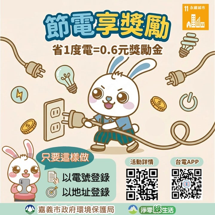 ▲嘉義市環保局你一起來節電，拿獎金。 （圖：劉芳妃攝）
