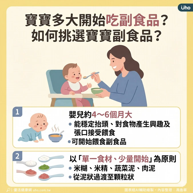副食品種類、質地選擇