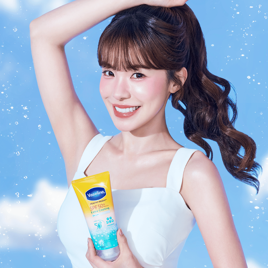 「5D涼感輕透防曬乳(小藍傘)」添加三重薄荷成分,首創5重防曬力。(圖/凡士林提供 )