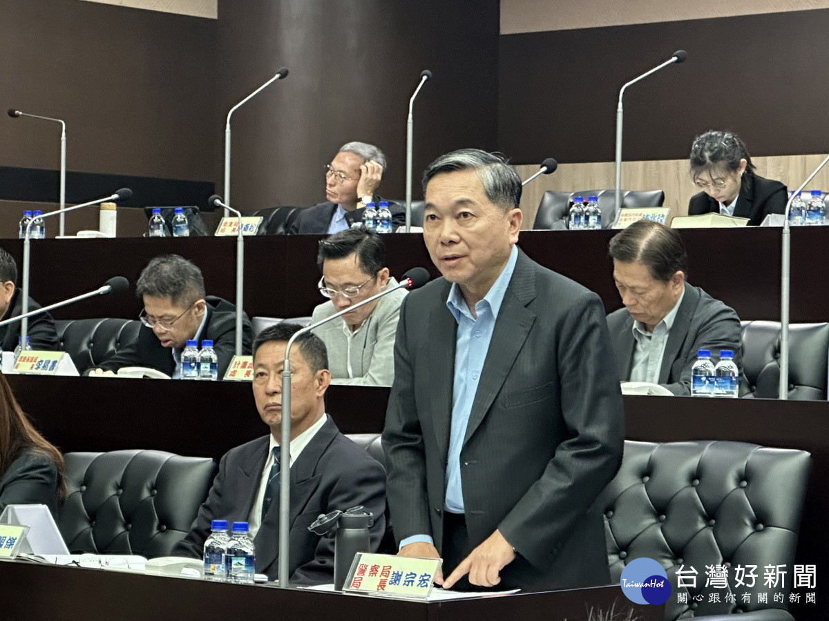 警局長謝宗宏表示需有疑似毒駕症狀才能採唾篩。(記者扶小萍攝)