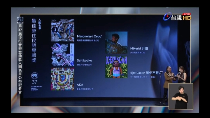 ∆第37屆金曲獎入圍名單在昨(13)日正式公布。(照片擷取自金曲獎GMA官網)