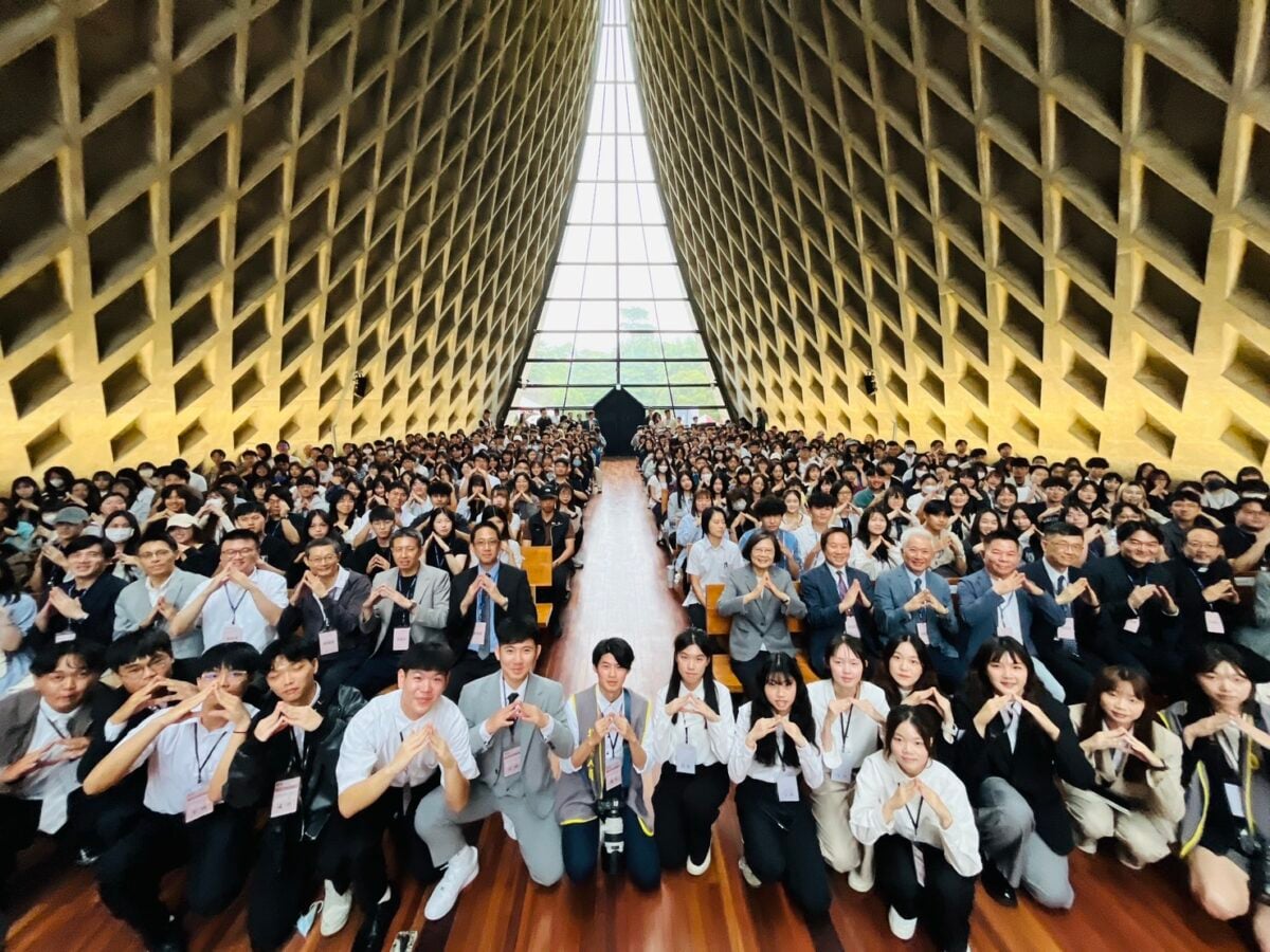 ▲蔡英文今（14）日受邀至東海大學演講。