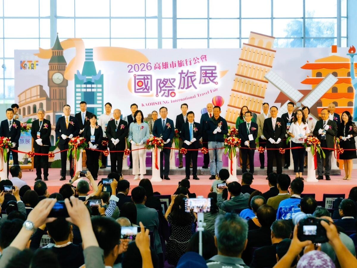 ▲南台灣年度觀光盛事「2026高雄市旅行公會國際旅展」在高雄展覽館盛大登場。
