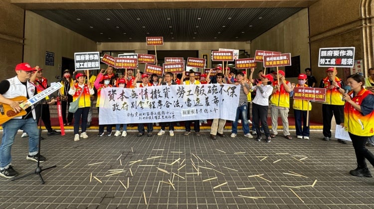 ▲勞動黨桃竹苗勞工服務中心、台灣社會共好連線代表許孟祥。