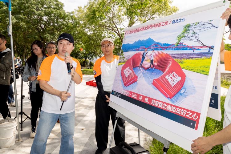 串聯雙北水岸生活圈 淡水金色水岸自行車廊帶再升級 62 《圖說》新北市府持續推動金色水岸五大區段優化工程,打造國際級河岸自行車觀光廊帶。〈高灘處提供〉