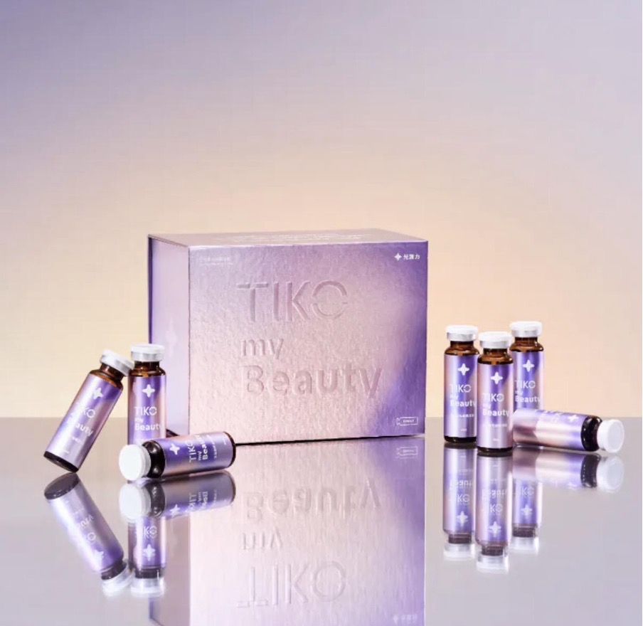 榮獲韓國首爾發明大獎金牌的TIKO my Beauty三胜肽光泌賦活飲素顏小光瓶,深受韓國女性喜愛。(圖/翻攝TIKO官網)