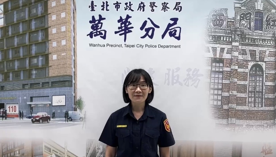 萬華分局青年路派出所所長陳靚紋案情說明。(圖/記者 趙靜姸翻攝)