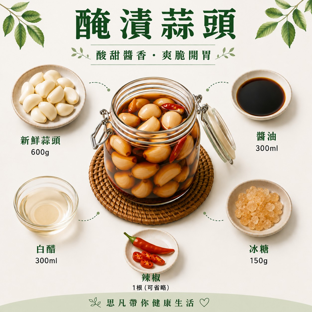 古早味醃蒜頭做法公開!思凡老師分享酸甜爽脆秘訣 網喊:超下飯