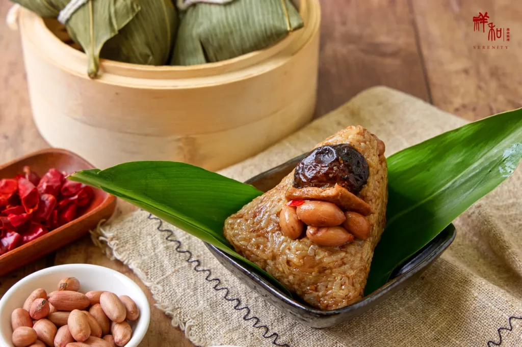 椒麻滷花生素粽