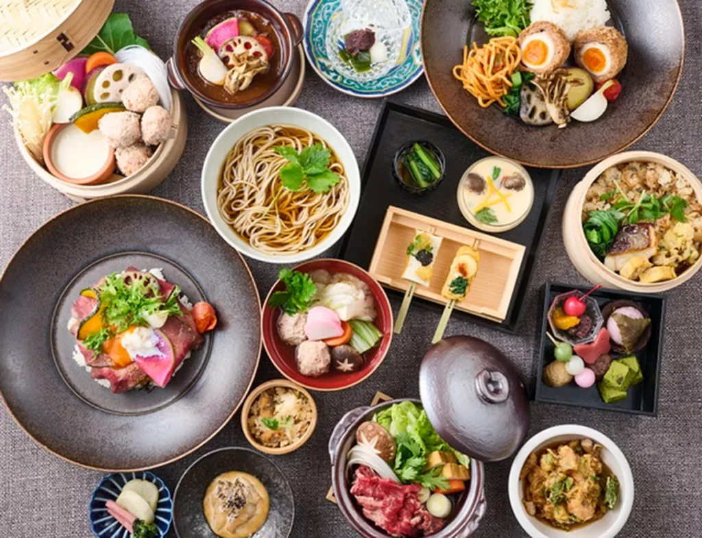 和風餐飲「こよみ」的料理示意。圖片提供:東京都江戶東京博物館