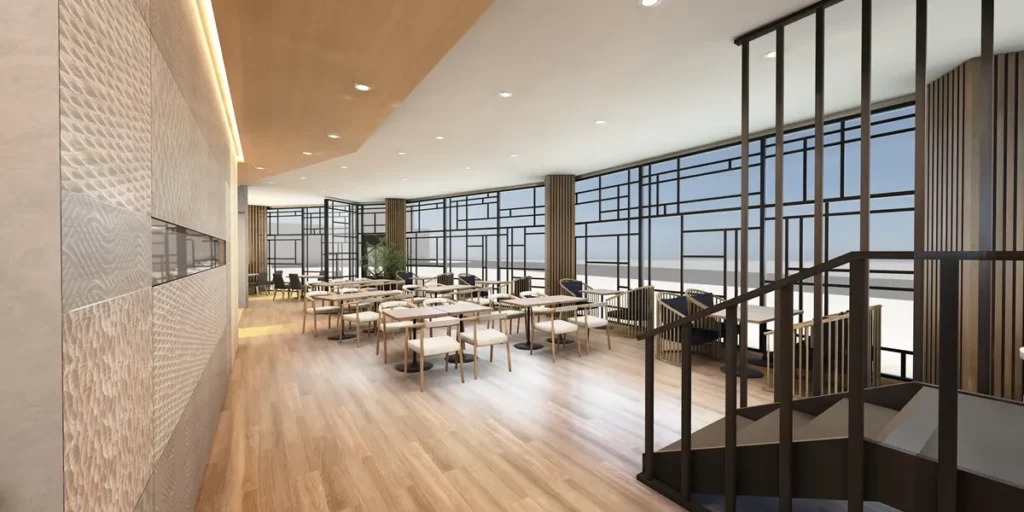 和風餐飲「こよみ」店內空間示意。圖片提供:東京都江戶東京博物館