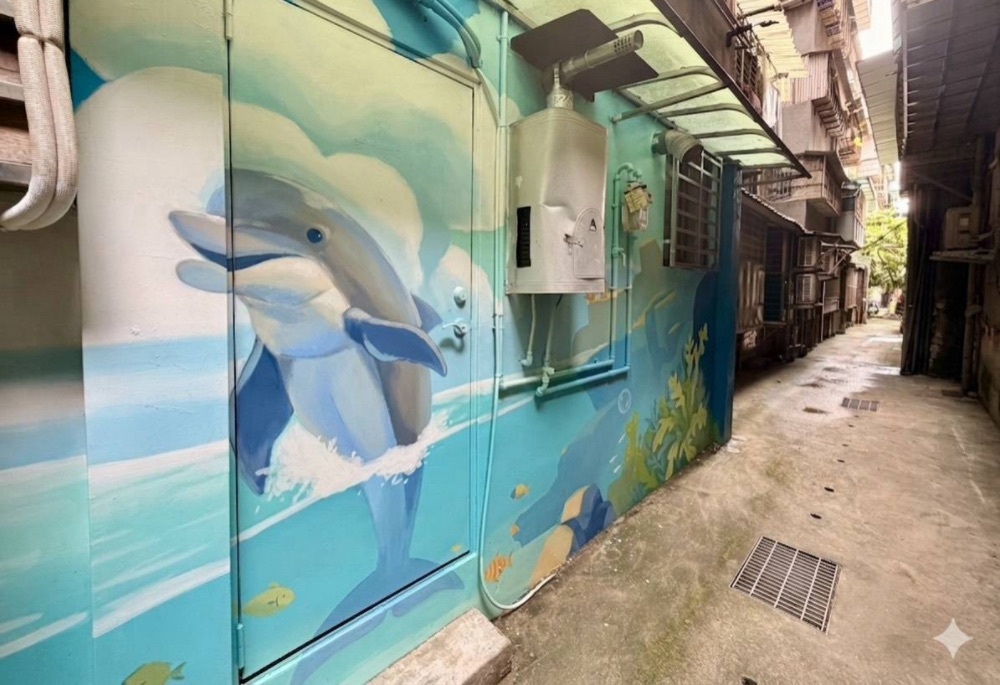 灰暗後巷迎來海岸風情 新北水利局活化社區空間 208 248260518a02