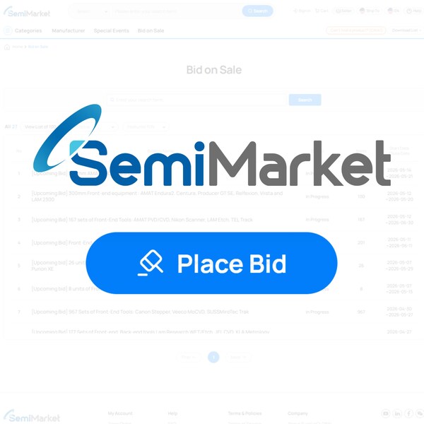 SurplusGLOBAL SemiMarket首次線上設備競標吸引40餘家全球買家參與，成交價格提升70%