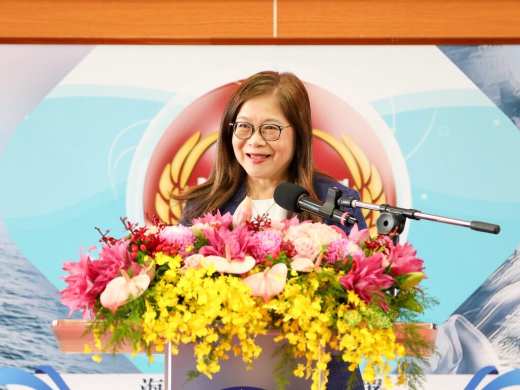 海洋委員會管碧玲主委致詞。(圖/海巡署提供)