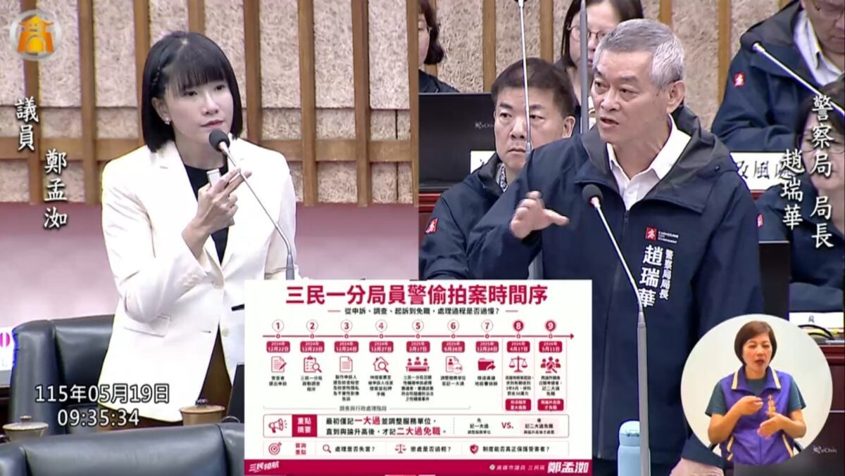 ▲三民一員警涉偷拍案疑點未解,鄭孟洳要求全面檢討密錄器與證據保全機制。