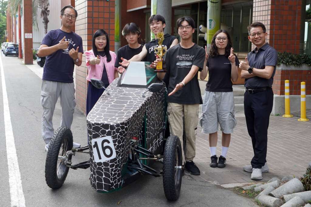 ▲大葉大學設計系榮獲環保節能車大賽車輛製作競賽佳作。(圖/記者林明佑翻攝)