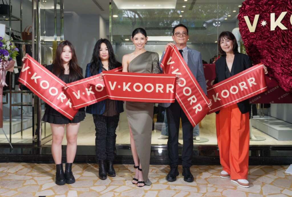 ▲V.KOORR 盛大開幕剪綵嘉賓設計師 賴昕婕、主理人 林薇、股東 黃照旺、時尚教母 陳婉若